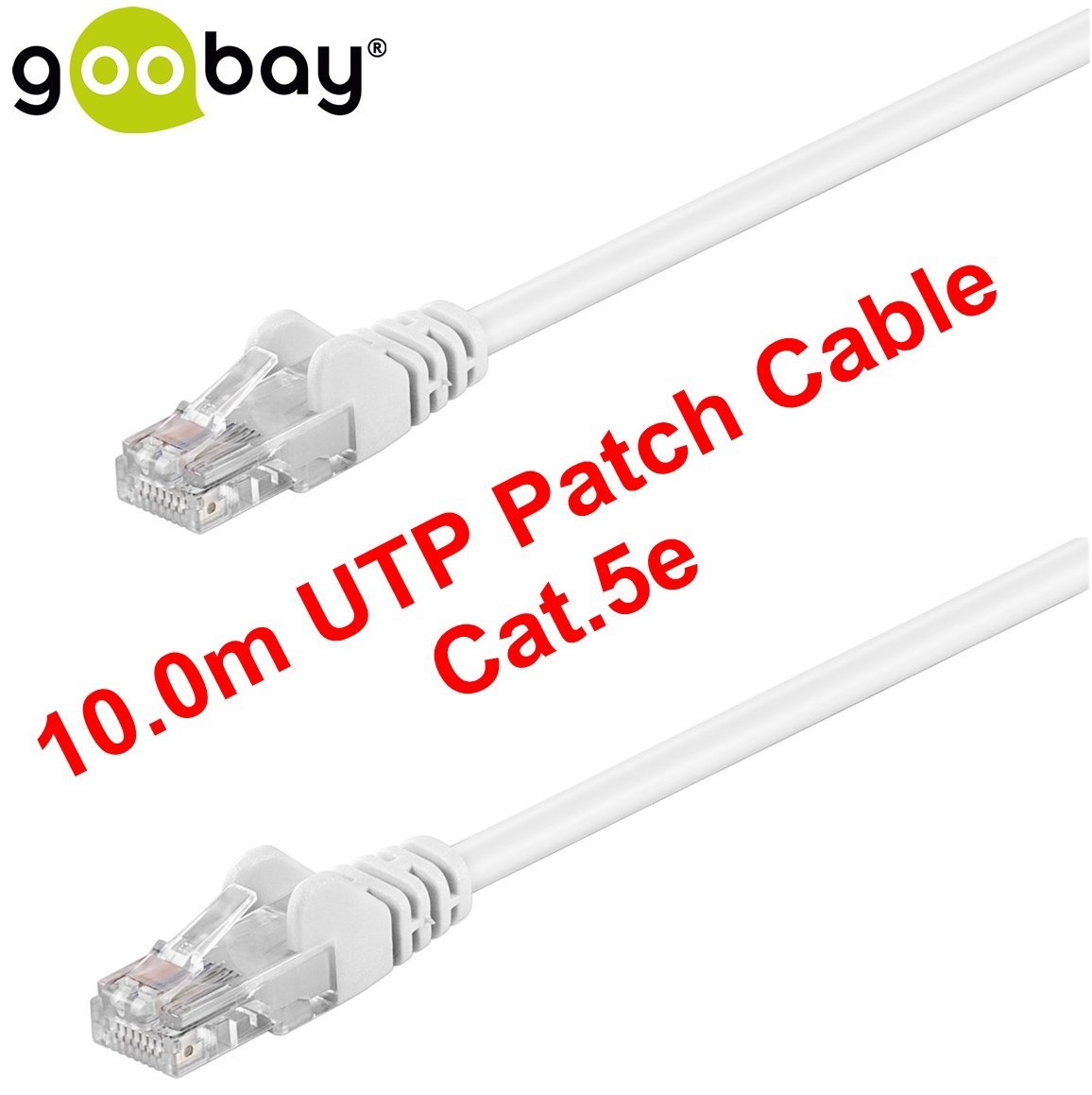 Bgcamera Bulgaria GOOBAY 10М UTP Patch Cable Cat.5e GOOBAY Мрежов кабел Бял цвят