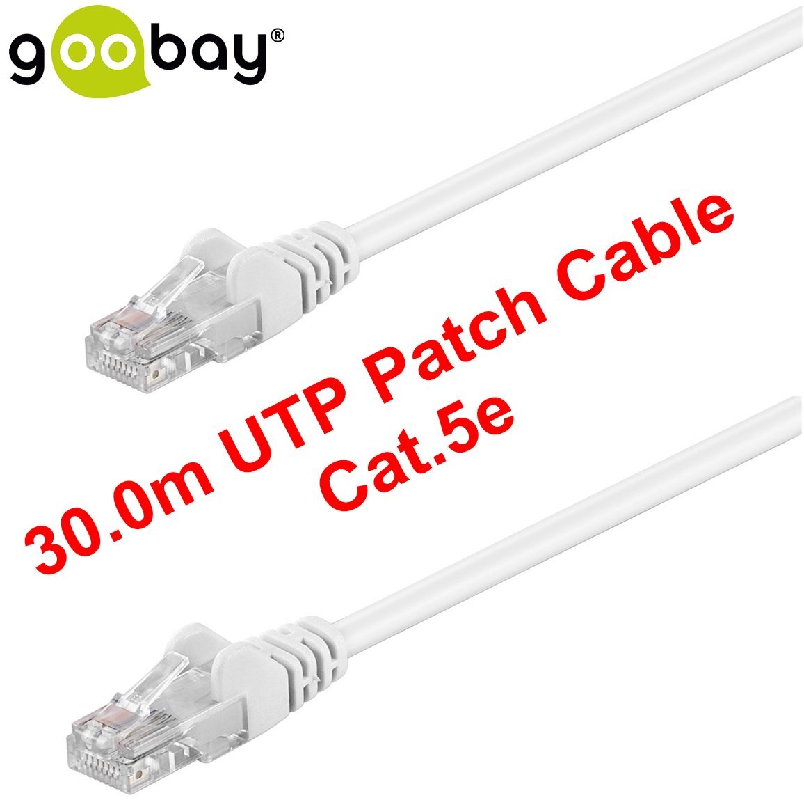 Bgcamera Bulgaria GOOBAY 30M UTP Patch Cable Cat.5e Мрежов кабел Бял цвят