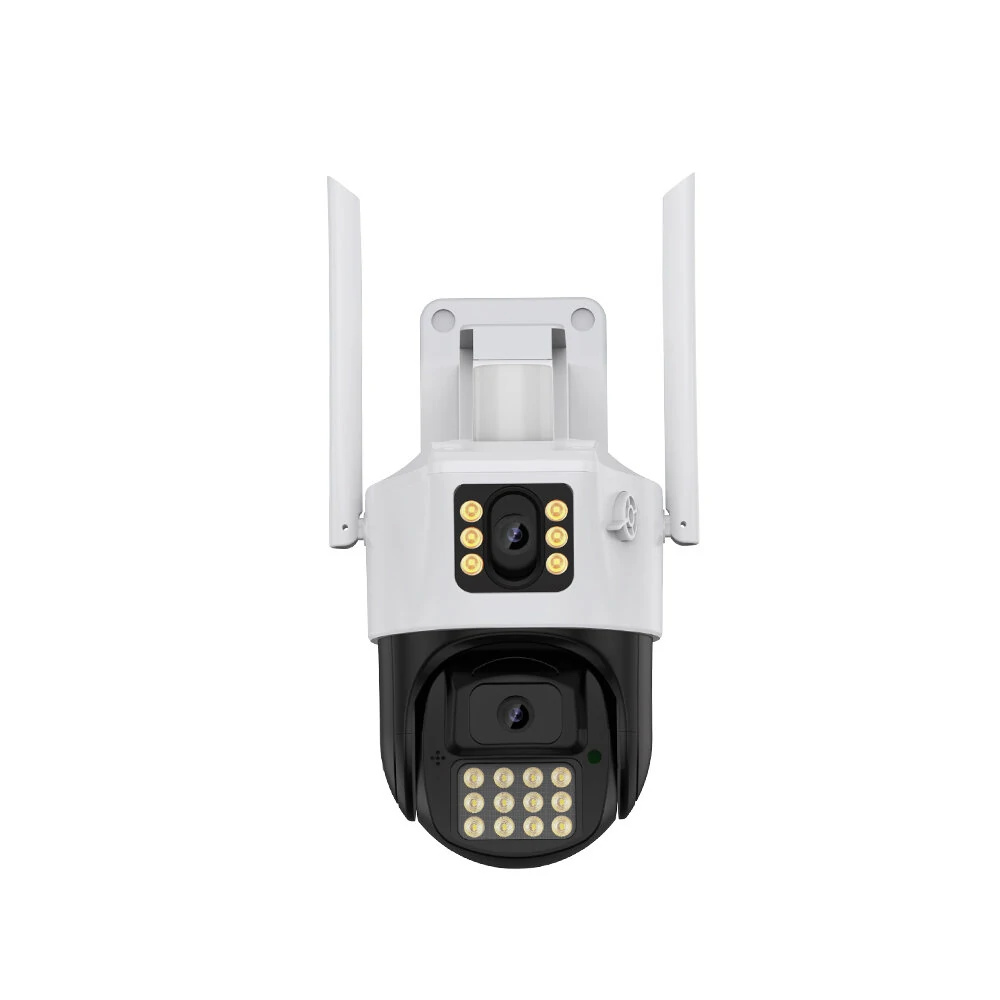 Bgcamera Bulgaria 4MP+4MP HD WiFi PTZ Безжична Kамера 2.4G IP66 Водоустойчива Пълноцветно нощно виждане