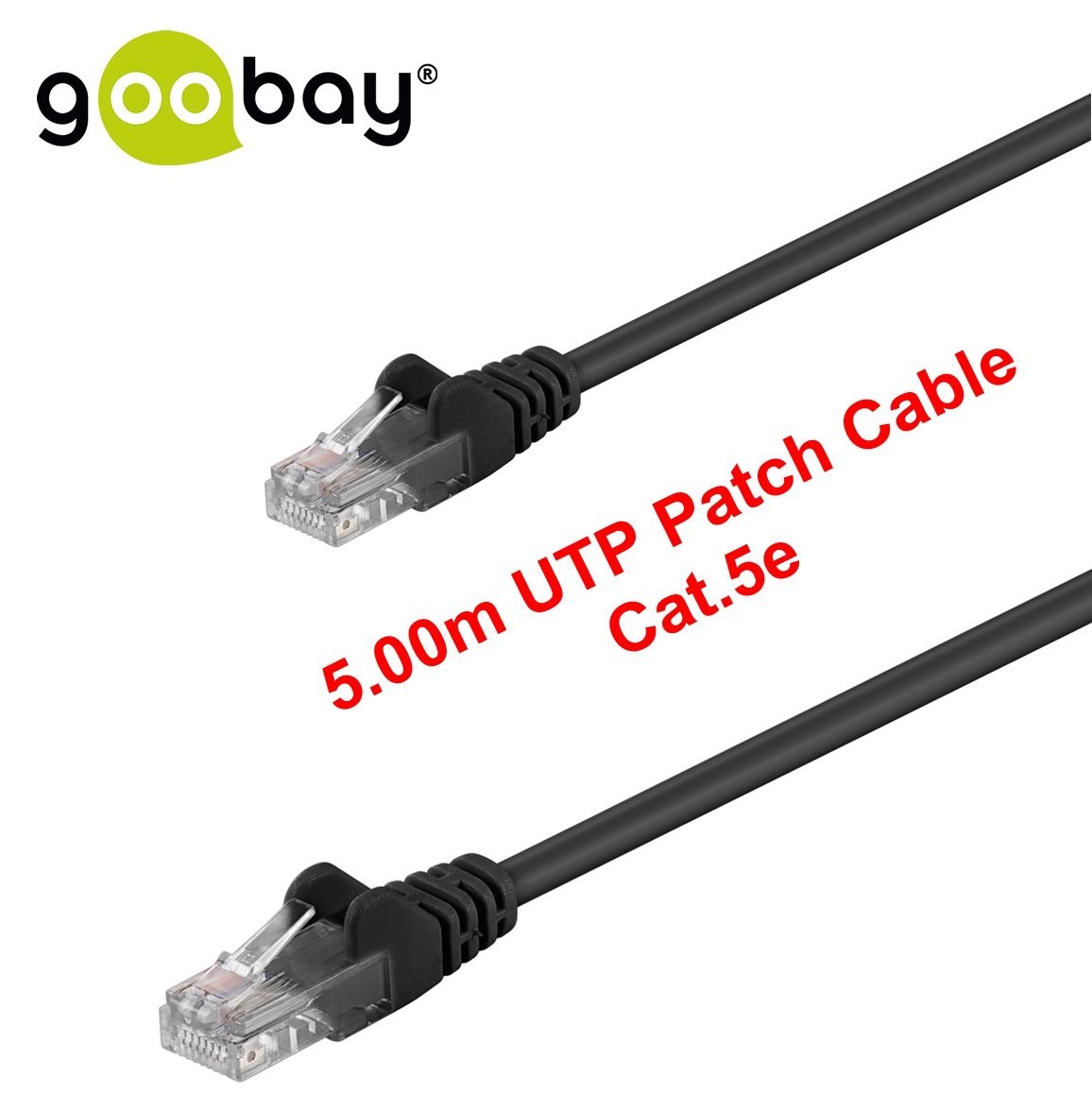 Bgcamera Bulgaria GOOBAY 5M UTP Patch Cable Cat.5e Мрежов кабел Черен цвят