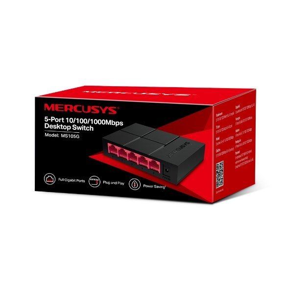 Bgcamera Bulgaria Mercusys MS105G 5-портов 10/100/1000 Mbps Настолен комутатор
