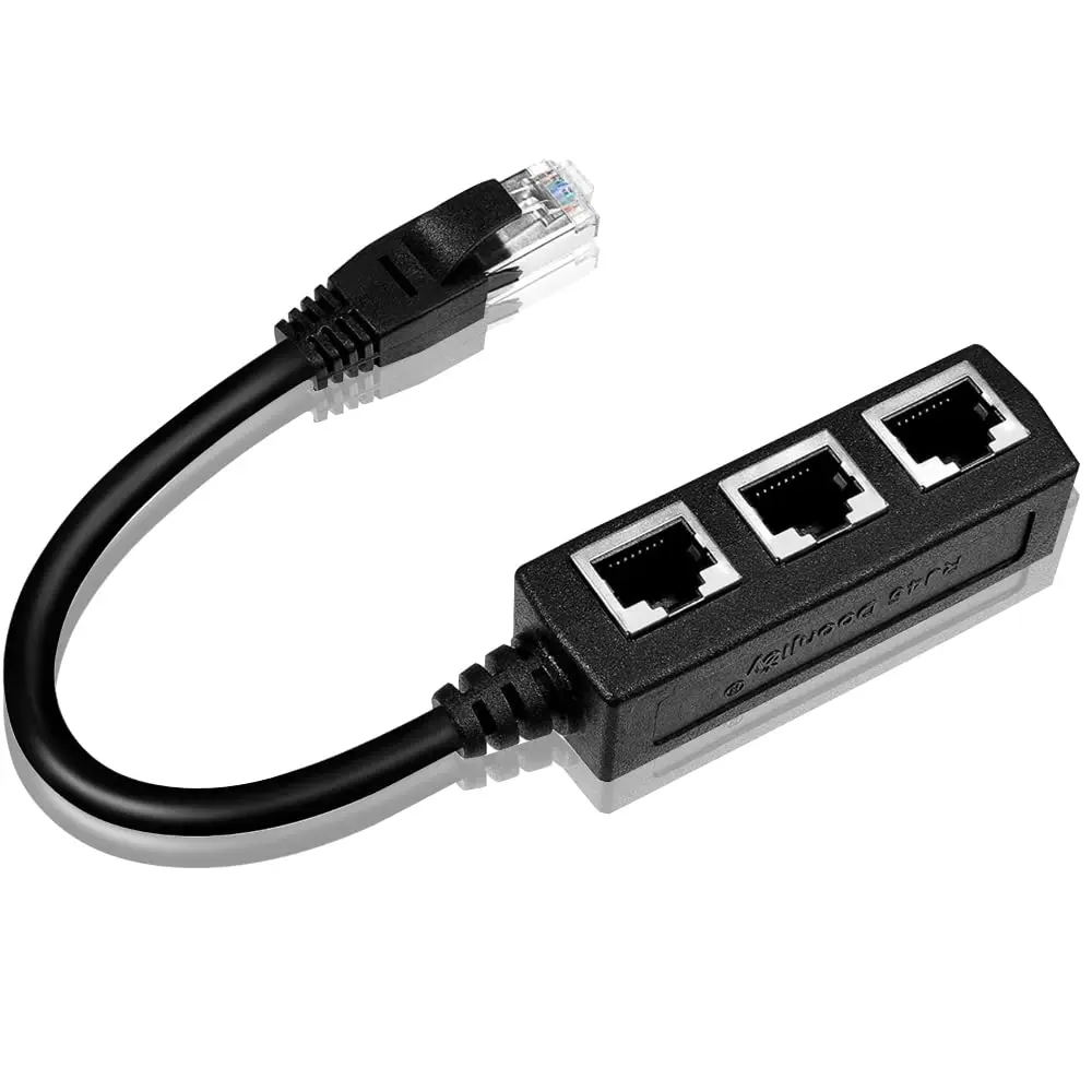 RJ45 Ethernet Сплитер адаптер за мрежов кабел Разделител 1 към 3 Подходящ за Super LAN Ethernet Конектор Cat 6