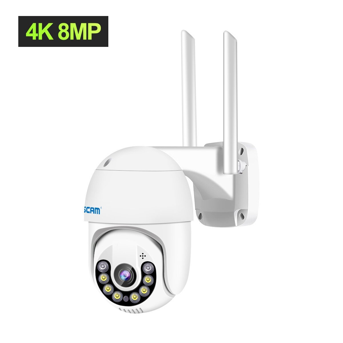 BGCamera Bulgaria ESCAM QF800 8MP Водоустойчива WiFi IP Камера Двупосочно аудио Нощно виждане ICSEE APP