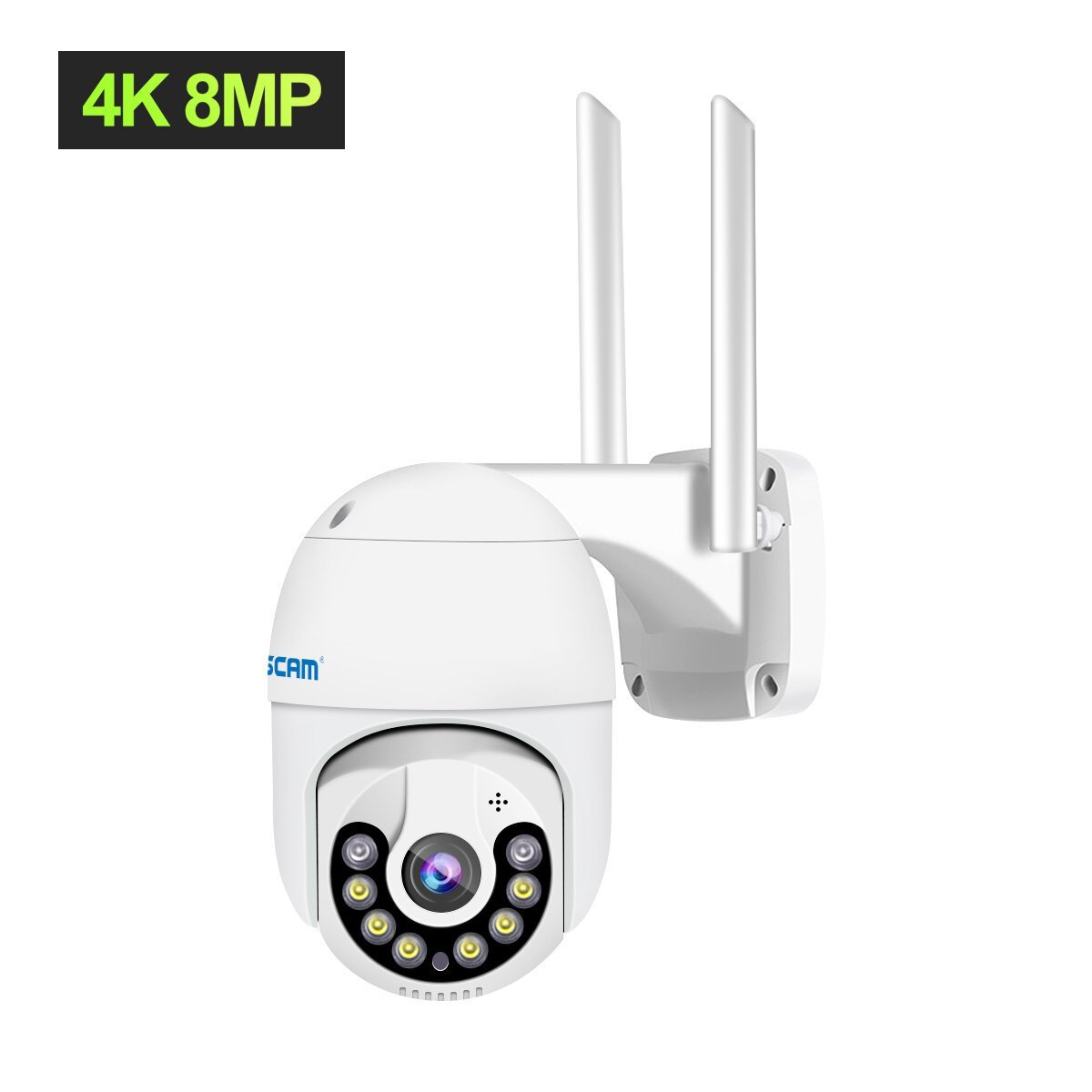 BGCamera Bulgaria ESCAM QF800 8MP Водоустойчива WiFi IP Камера Двупосочно аудио Нощно виждане ICSEE APP