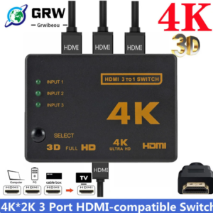 Bgcamera Bulgaria 4K 2K 3x1 HDMI Сплитер HD 1080P Адаптер 3 входа 1 изходен порт За Xbox PS4 DVD HDTV PC TV