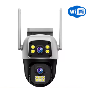 8MP WiFi PTZ IP Камера с Двоен обектив Двоен екран Детекция на хора Нощно виждане V380 Pro APP