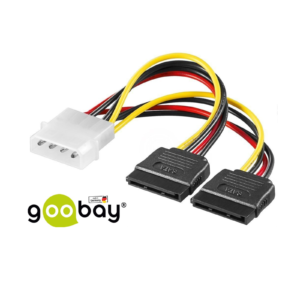 GOOBAY Захранващ адаптер Molex мъжки към 2x SATA мъжки