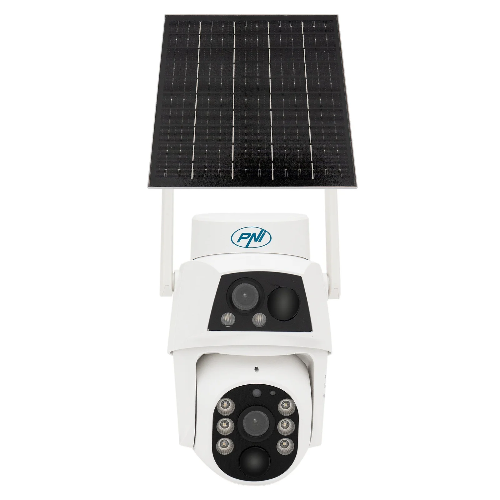 PNI IP894 4MP 4G PTZ Kамера за видеонаблюдение Двойна леща 2MP + 2MP Соларен панел 5.5W Батериен блок 8000mAh CamHi Pro APP